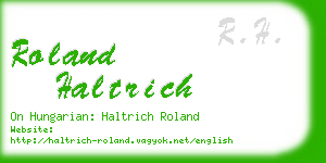 roland haltrich business card